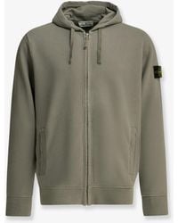 Stone Island - Organic Cotton Sweatshirt With Lateral Logo Patch - Lyst