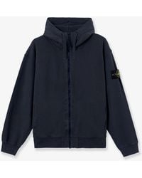 Stone Island - Oversize Biologic Cotton Sweatshirt With Zip - Lyst