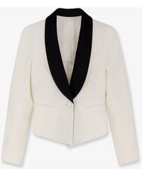 McQueen - Wool Blazer With Satin Lapel - Lyst