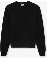 Saint Laurent - Certified Cotton Sweatshirt With Cassandre Embroidery - Lyst