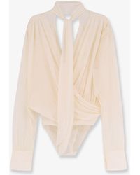 Amazuìn - Keila Sheer Stretch Tulle Bodysuit - Lyst