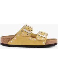 Birkenstock - Arizona Rivet Border Leather Sandals With Applied Metal Rivets - Lyst