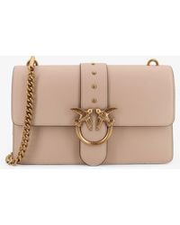 Pinko - Love One Leather Crossbody Bag - Lyst