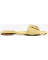 Fendi - Leather Tube Sandals - Lyst