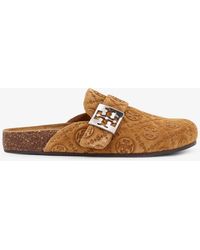 Tory Burch - T Monogram Mellow Jacquard Suede Mule - Lyst