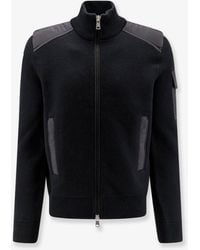 Moncler - Virgin Wool Cardigan With Logo Patch - Lyst