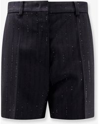 Max Mara - Siberia Virgin Wool Shorts With Sequins - Lyst