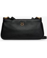 Pinko - Mini Half Moon Leather Crossbody Bag - Lyst