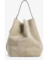 TOTEME - Suede Belted Tote Shoulder Bag - Lyst