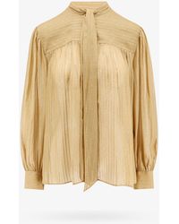 Chloé - Silk Shirt With Lurex Details - Lyst