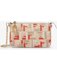 Fendi - Pouch Baguette Ff Jacquard Fabric Shoulder Bag - Lyst