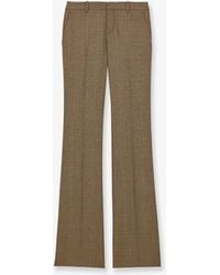 Saint Laurent - Prince Of Wales Certified Wool Trousers - Lyst