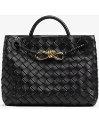 Bottega Veneta - Andiamo Small Leather Crossbody Bag With Intrecciato Motif - Lyst