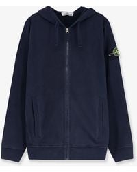 Stone Island - Cotton Sweatshirt With Side Logo Patch - Lyst