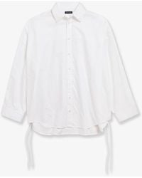 Balenciaga - Cotton Lace-Up Shirt - Lyst