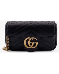 Gucci - Gg Marmont Matelassã£Â Leather Shoulder Bag - Lyst