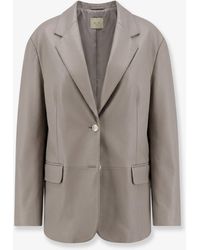 Alysi - Leather Blazer - Lyst