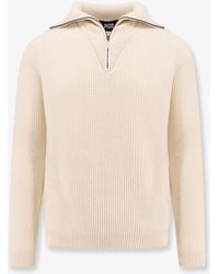 Alpha Studio - Cashmere Sweater With Half Zip - Lyst