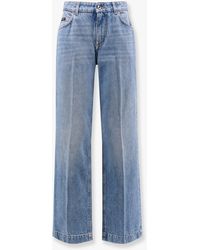 Dolce & Gabbana - Jeans With Logo Iconic Metal Plate - Lyst