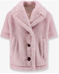Max Mara - Mxacorvino1 Alpaca And Virgin Wool Fur Cape - Lyst