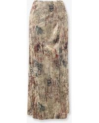 Pierre Louis Mascia - Ranat Printed Chenille Midi Skirt - Lyst