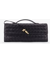 Bottega Veneta - Andiamo Leather Clutch With Intrecciato Pattern - Lyst
