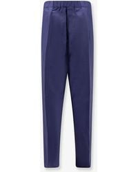 Laneus - Viscose And Linen Trousers - Lyst