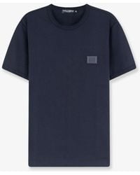 Dolce & Gabbana - Cotton T-Shirt With Iconic Detail - Lyst