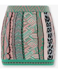 Laneus - Multicolored Cotton Skirt - Lyst