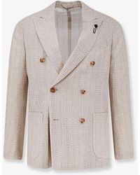 Lardini - Liknit Double-Breasted Blazer - Lyst