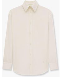 Saint Laurent - Certified Cotton Shirt With Monogram Embroidery - Lyst