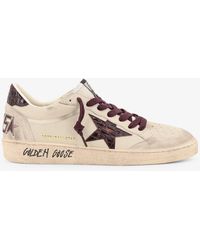 Golden Goose - Ballstar Leather Sneakers With Iconic Side Logo - Lyst