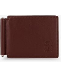 Brunello Cucinelli - Leather Wallet With Engraved Logo - Lyst
