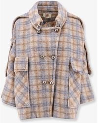 BYE Firenze - Madras Wool Blend Caban - Lyst