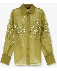 retroféte - Voile Shirt With Sequins And Rhinestones - Lyst
