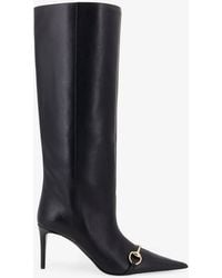 Gucci - Donna Slip-On Leather Boots - Lyst