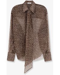 Brunello Cucinelli - Sheer Silk Shirt - Lyst