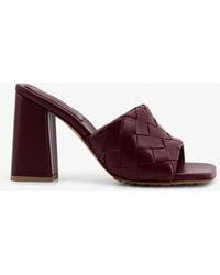 Bottega Veneta - Parco Leather Sandals - Lyst