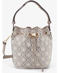 Tory Burch - T Monogram Coated Canvas Bucket Bag - Lyst