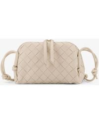 Bottega Veneta - Concert Pouch Leather Crossbody Bag With Intrecciato Motif - Lyst