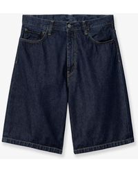 Carhartt - Landon Denim Bermuda Shorts With Logo Patch - Lyst