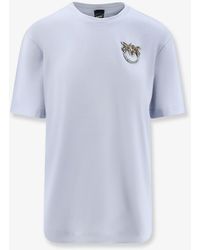 Pinko - Cotton T-Shirt Love Birds - Lyst