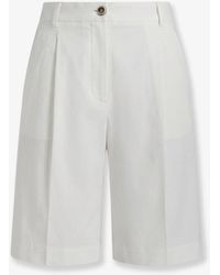 Pinko - Byrana Linen And Viscose Shorts - Lyst