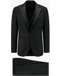 Tagliatore - Virgin Wool Tuxedo With Vest - Lyst