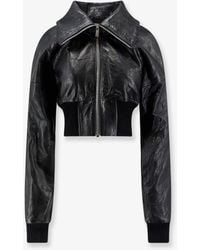 Rick Owens - Dracuflight Cropped Leather Jacket - Lyst