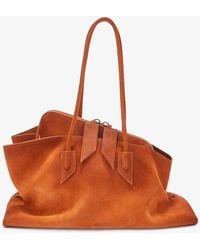 The Attico - La Passeggiata Medium Suede Shoulder Bag - Lyst