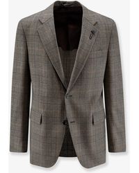 Lardini - Prince Of Wales Wool Blazer - Lyst