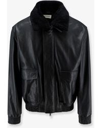 Arma - Bari Leather Jacket With Faux Fur Collar - Lyst