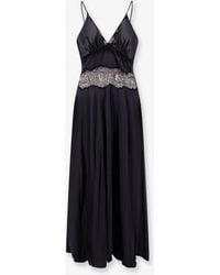 Mes Demoiselles - Cecile Viscose Dress With Lace Inserts - Lyst
