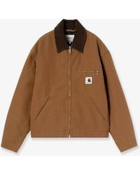 Carhartt - Detroit Canvas Jacket With Front Logo Patch - Lyst